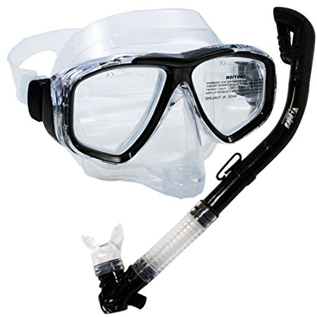 PROMATE Snorkeling Scuba Dive DRY Snorkel PURGE Mask Gear Set