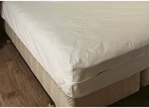 Arkwin Home Products College Dorm Unbleached Cotton Mattress Cover,Twin Extra Long, Zips Around The Mattress