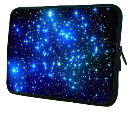 WATERFLY Fantacy Sky Stars 15 154 156 Inch Laptop Notebook Computer Netbook Soft Neoprene Sleeve Bag Case Cover Pouch Holder for Apple Macbook Pro 15 Macbook Air 154 Samsung RV515 ASUS A52F 156 Dell Vostro 3500 156 And Most 15 154 156 Inch Laptop Ultrabook Chromebook Laptop Notebook