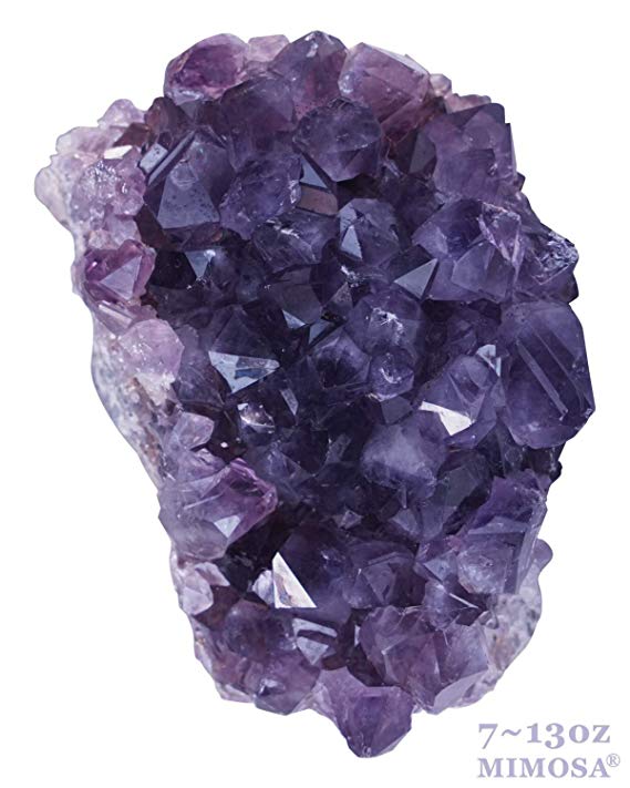 Mimosa Natural Amethyst Cluster Petite Purple Crystals are Indeed to Grow Your Crystal Collection.Plus a Bonus Mineral and Chakra Stone Set Included as a Thank You. (7oz~13oz)