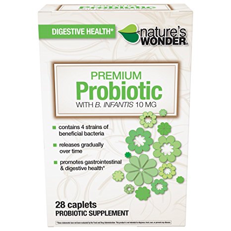 Nature's Wonder Premium Probiotic Digestive Nutritional Supplement, 28 Count