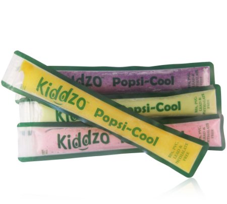 Kiddzo Reusable Ice Pop Mold - 20 Pack with Funnel. Popsicle Maker Is Great to Freeze Homemade Healthy Organic Pops for Kids. BPA Free.
