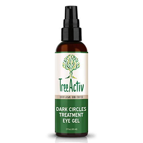 TreeActiv Dark Circles Treatment Eye Gel | Hydrating, Anti-Aging Eye Cream | Reduces Under Eye Wrinkles, Eye Bags & Dark Circles | Hyaluronic Acid, Dragons Blood, Giant Sea Kelp Extract (2 fl oz)