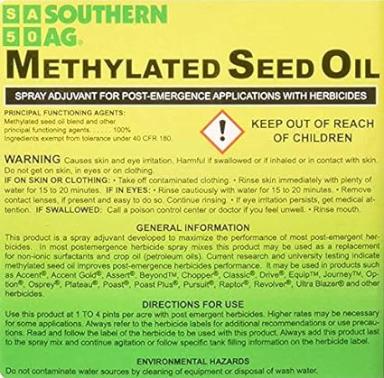 Southern Ag Methylated Seed Oil (MSO) Surfactant, Gallon - 128oz