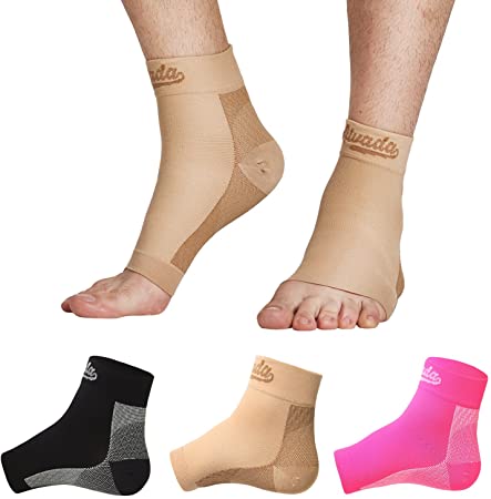 Alvada Plantar Fasciitis Support Compression Socks Foot Sleeves - Comfortable Arch Support - Quick Pain Relief, Reduced Soreness, Faster Recovery 1 Pair