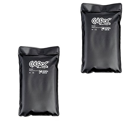 Chattanooga ColPac Clinical Grade Black Urethane Ice Pack (2 Pack) - Half-Size 6.5x11 Inch