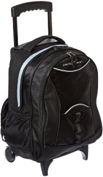 Traveler's Choice Luggage Pacific Gear Lightweight Wheeled Backpack, Black, Regular