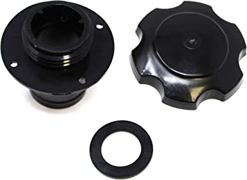 Aftermarket Kawasaki Jet Ski Gas Cap, Gasket & Fuel Tank Filler Neck Kit OEM # 59231-3734/51049-3714 (Black)