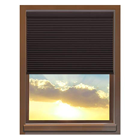 Linen Avenue U6CH5200F84 Custom Cordless 52 W x 78 to 84 H Chocolate Blackout Cellular Shade