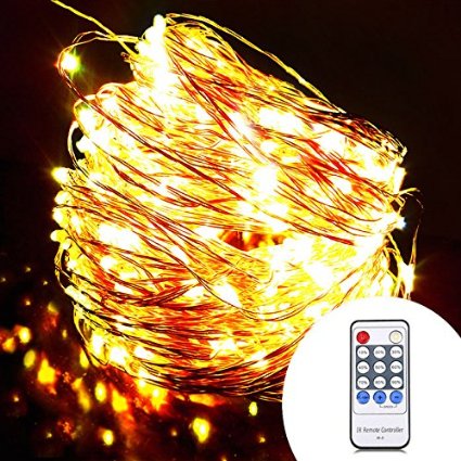 OrgMemory Dimmable LED String Lights 80 Ft 240 Leds Warm White Led Micro String Lights Copper Lights for Garden Xmas Decorations Indoor and Outdoor Decor
