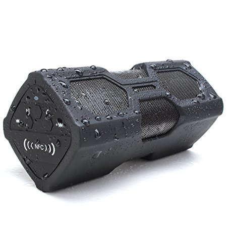 ELEGIANT Portable Wireless Bluetooth Speaker with 10-Hour Playtime, 30-Foot Bluetooth Range, Built-in Mic & NFC Compatibility, with Low Harmonic Distortion and Superior Sound - Black