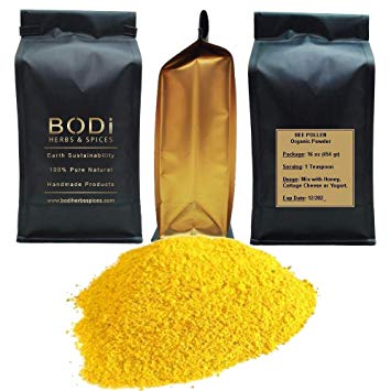 BODi : BEE Pollen - 100% Pure Organic Powder (4 8 16 32 oz) Superfood Immune Boost (4 oz)