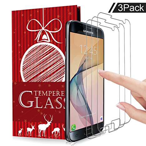 Samsung Galaxy S7 Screen Protector,XUZOU Tempered Glass 3D Touch Compatible,9H Hardness,Bubble(3 Pack)