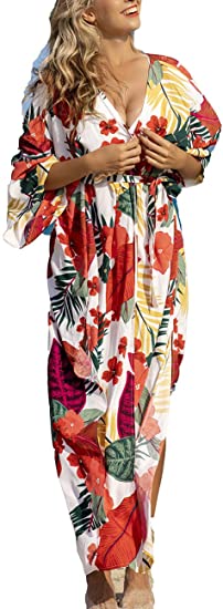 Bsubseach Women's Sexy Fashion Loose Bikini Swimwear Cover Up Long Kimono Cardigan