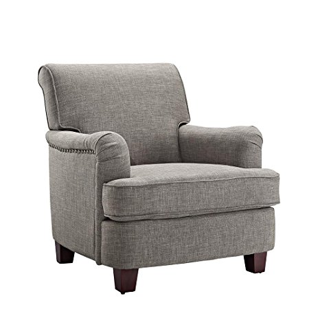 Baby Relax Grayson Rolled Top Club Chair with Nailheads