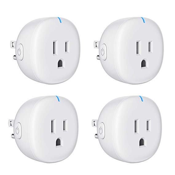 WiFi Smart Plug, Maxcio Smart Outlet Compatible with Alexa Echo Google Home Ifttt, Timer/Schedule Function, App Remote Control from Anywhere, No hub Required, Only Support 2.4Ghz - 4 Packs