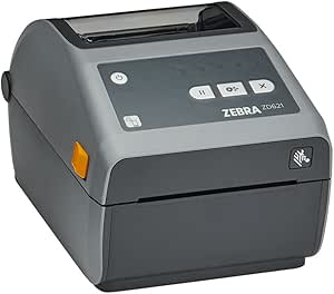 ZEBRA ZD621 Direct Thermal Desktop Printer - 203 dpi, 4" Print Width & USB Serial Ethernet - Home & Office Printer for Shipping & Barcodes - Thermal USB Printer