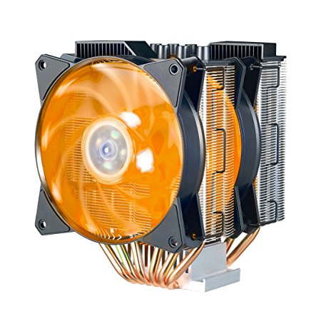 Cooler Master MA621P TR4 Twin Tower RGB CPU Air Cooler 6 CDC Heat Pipes 2 RGB MasterFan for AMD TR4 Only Cooling (MAP-D6PN-218PC-R2)