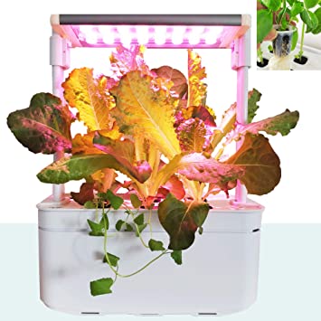 Hydroponics Growing System Indoor Herb Garden Starter Kit with LED Grow Light and timer self-watering Smart hydroponic gardening system for Herbs/Vegeies/Flower Smart Hydroponics Growing System