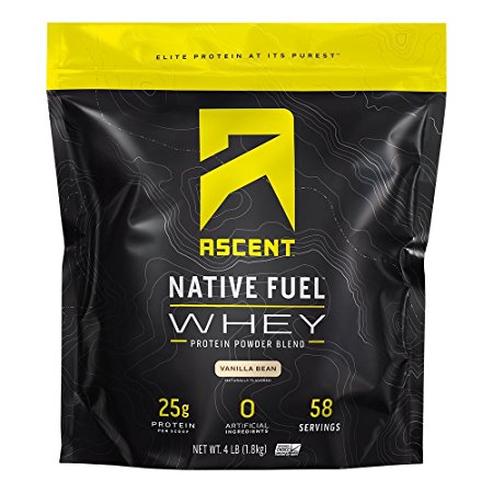 Ascent Native Fuel Whey Protein Powder - Vanilla Bean - 4 lbs