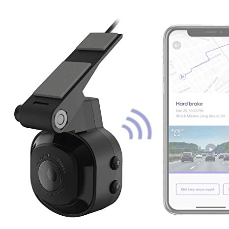 SCOSCHE NEXC10032 Full HD Smart Dash Cam Powered by Nexar with Adhesive Mount and 32GB Micro-SD Card