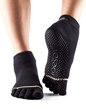 ToeSox Women's Grip Full Toe Ankle Socks