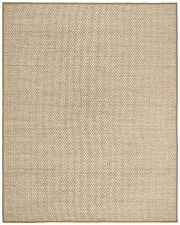 Rivet Woven Bordered Sisal Area Rug, 5 x 7 Foot, Grey