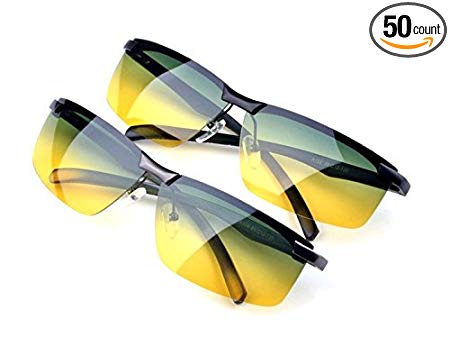 Sport Polarized UV400 Sunglasses Night Vision Driving Glasses Aviator Eyewear