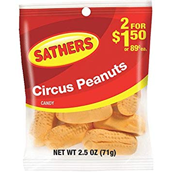 Sathers Circus Peanuts 2$1.50
