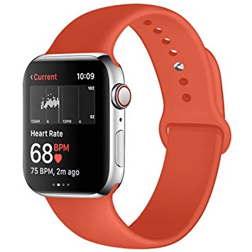 Kaome Compatible with Apple Watch Band 38mm 40mm 44mm 42mm,Soft Strap Sport Band for iWatch Series 4, Series 3, Series 2, and Series 1