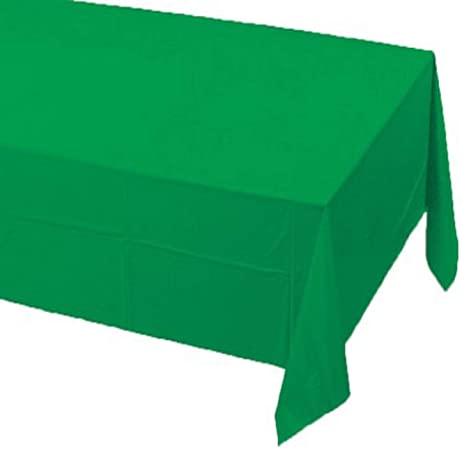 Creative Converting Touch of Color Paper Banquet Table Cover, Emerald Green 54 in x 108 in (40.5 SQ FT)