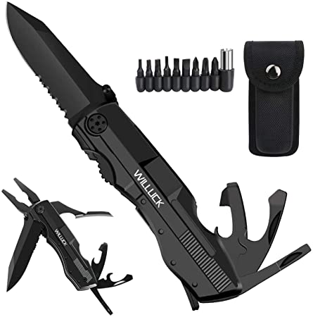 Gifts for Men Dad Boyfriend Husband,Multitool Knife with Blade,Saw, Plier, Screwdriver, Bottle Opener,Folding Knife Built with Full Stainless Steel,Perfect Tool for Men,Camping,Emergency,Outdoor.