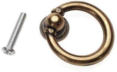 10x Furniture Hardware Drawer Drop Ring Pull Knob Bronze Tone / Antique Traditional Appearance, Solid Bronze Tone Ring Pull