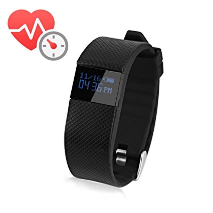 SQDeal Bluetooth Watch Bracelet Heart Rate Monitor, Smart Watch Smart Band Calorie Counter Wireless Pedometer Sport Activity Tracker For iPhone Samsung Android IOS Phone