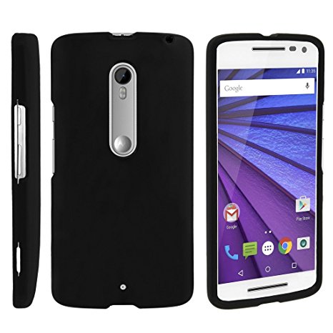 Motorola Moto X Style Case | Moto X Pure Edition Case [Slim Duo] Ultra Slim Rubberized Coating Hard 2 Piece Cover Protector Cool Design on Black by TurtleArmor - Black