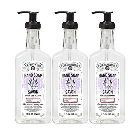 J.R. Watkins Hand Soap, Gel, 11 fl oz, Lavender (3 pack)