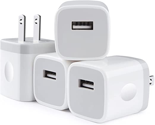 iPhone Charging Block, Charger Cube 4Pack/5Watt One-USB Charger Block Plug in Wall Plug Outlet for iPhone 13 12 Mini 11 Pro Max XR XS X 8 7 6s SE, iPad Samsung Glaxy S21 S20 S10 S9 S8 J7 J3 S6 HTC