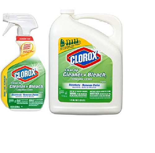 Clorox Clean-Up Cleaner Spray with Bleach and Refill Combo, 32 Ounce Spray Bottle   180 Ounce Refill