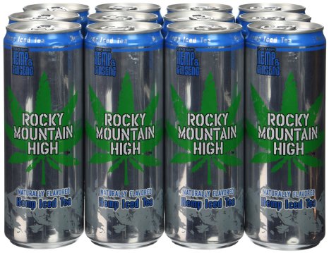 Rocky Mountain High Hemp Iced Tea 12-Fluid Ounces, 12 Pack