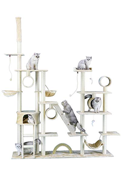 Go Pet Club Cat Tree Condo Furniture, Beige
