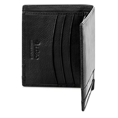 TOP CHOICE Men’s Compact Designer Wallet | Best Small Wallet | Perfect Leather Credit Card Holder | Very Smart Wallet by Men’s Wallets Designer Lüso of London