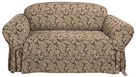 Sure Fit SF362217 Scroll Sofa 1 Piece Slipcover, Brown