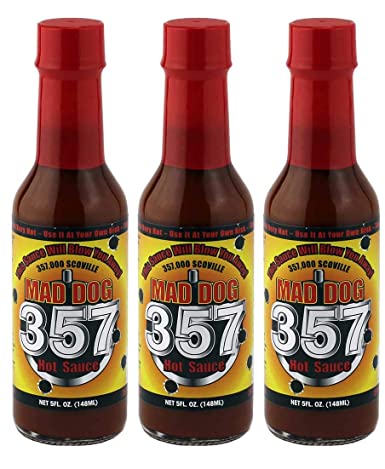 Mad Dog 357 Hot Sauce 5oz, 3 pack
