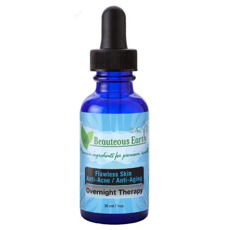 Flawless Skin Anti-Acne  Anti-Aging Overnight Therapy with Salicylic Acid Lactic Acid and Glycolic Acid