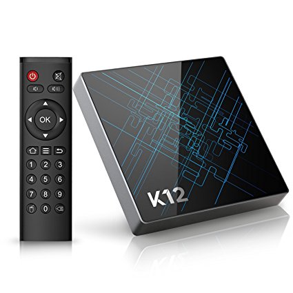 TICTID [2GB RAM 16GB ROM] K12 Android 7.1 4K TV Box S912 Octa core A53 Processor H.265 Hardware Video Decode 100M Ethernet Dual-Band 5G/ 2.4G WIFI Bluetooth4.1 Smart TV Box