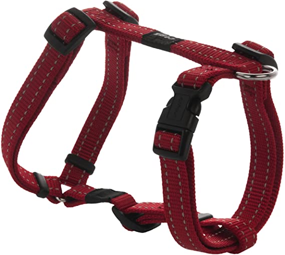 Rogz Utility Medium 5/8-Inch Reflective Snake Adjustable Dog H-Harness