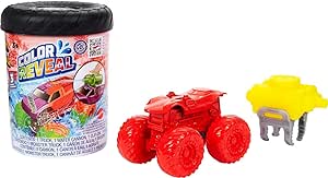 Hot Wheels Toy Monster Trucks, Color Reveal 1:64 Scale Vehicle with Clip-On Water Tank, Dunk in Water for Surprise Reveal (Styles May Vary)