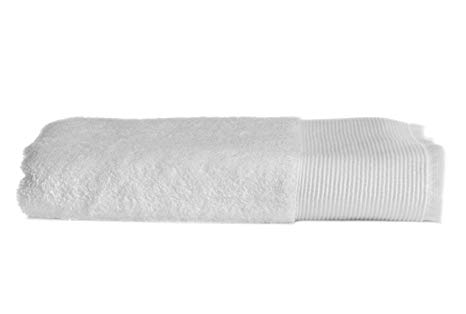 Allure Bath Fashions Absorbent Towel Bath Towels 60% Bamboo & 40% Cotton Marlborough Collection Quick Dry Bath Sheet Towel 90 x 150cm 550gsm in White (White, Bath Sheet)