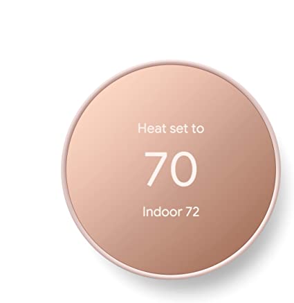 Google G4CVZ Nest Thermostat - Smart Thermostat for Home - Programmable Wifi Thermostat - Sand