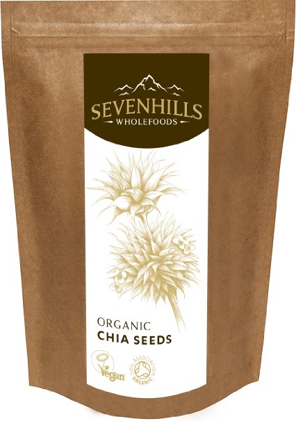 Sevenhills Wholefoods Organic Raw Chia Seeds 1kg Soil Association certified organic